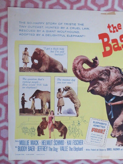 THE BASHFUL ELEPHANT US HALF SHEET (22"x 28") POSTER MOLLIE MACK 1962