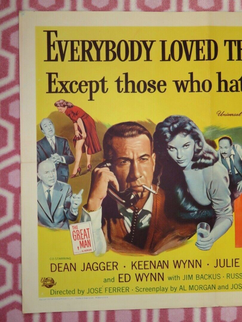 THE GREAT MAN US HALF SHEET (22"x 28") POSTER DEAN JAGGER KEENAN WYNN 1956