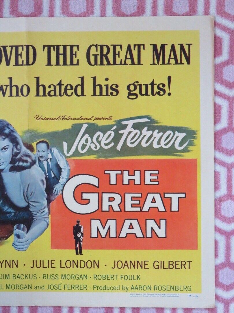 THE GREAT MAN US HALF SHEET (22"x 28") POSTER DEAN JAGGER KEENAN WYNN 1956