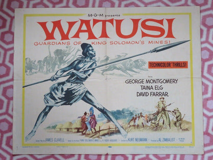 WATUSI US HALF SHEET (22"x 28") POSTER GEORGE MONTGOMERY 1959