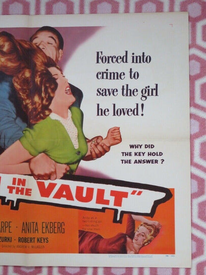 MAN IN THE VAULT US HALF SHEET (22"x 28") POSTER KAREN SHARP W CAMPBELL 1956