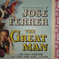 THE GREAT MAN US HALF SHEET (22"x 28") POSTER KEENAN WYNN DEAN JAGGER 1956