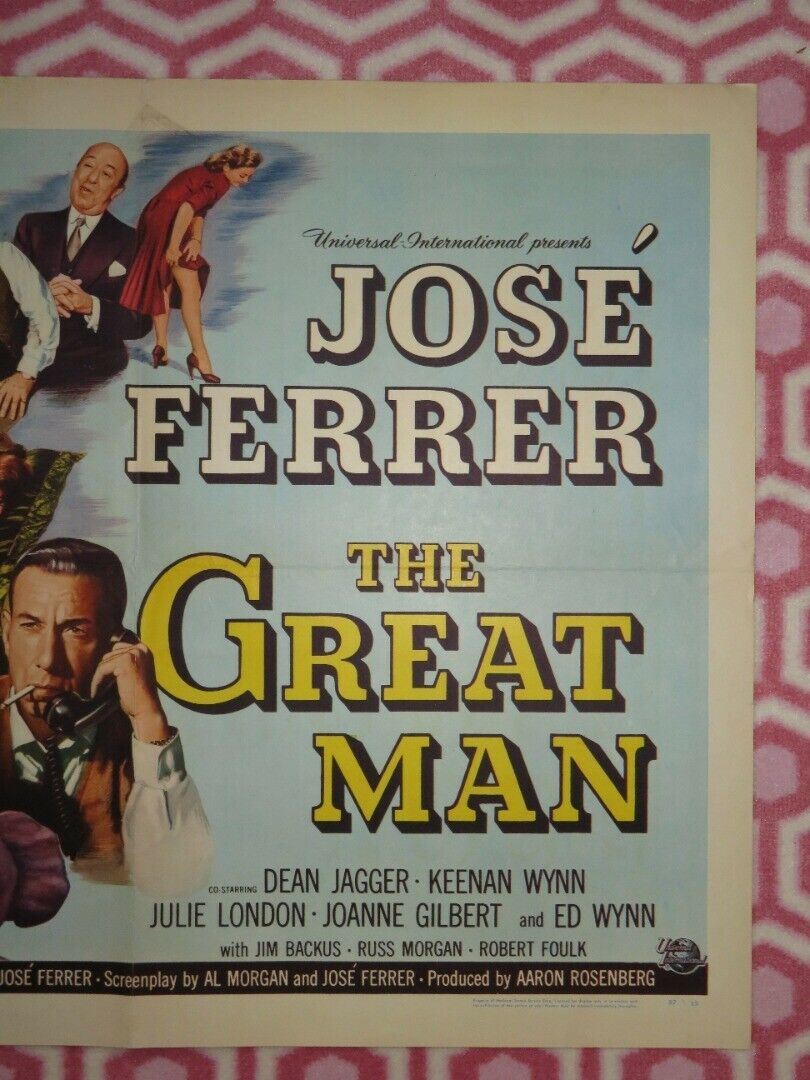 THE GREAT MAN US HALF SHEET (22"x 28") POSTER KEENAN WYNN DEAN JAGGER 1956