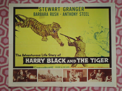 HARRY BLACK AND THE TIGER US HALF SHEET (22"x 28") POSTER STEWART GRANGER 1958