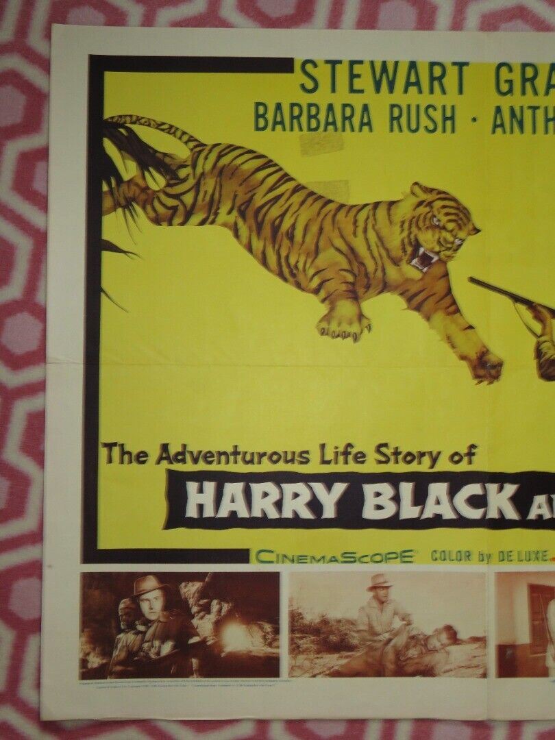 HARRY BLACK AND THE TIGER US HALF SHEET (22"x 28") POSTER STEWART GRANGER 1958