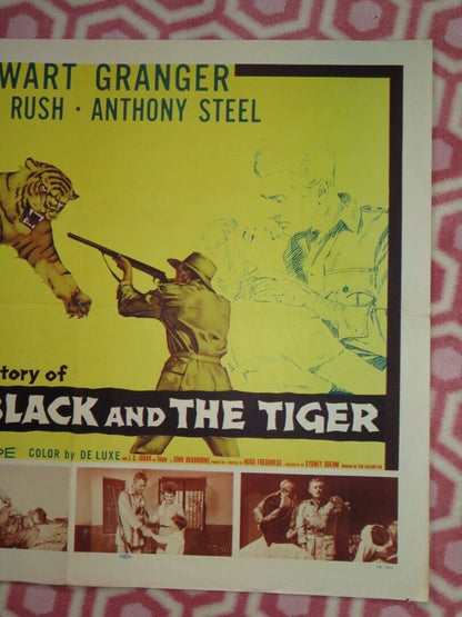 HARRY BLACK AND THE TIGER US HALF SHEET (22"x 28") POSTER STEWART GRANGER 1958