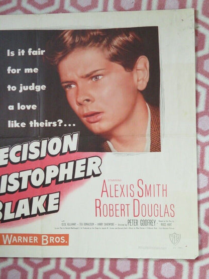 THE DECISION OF CHRISTOPHER BLAKE US HALF SHEET (22"x 28") POSTER A SMITH 1948