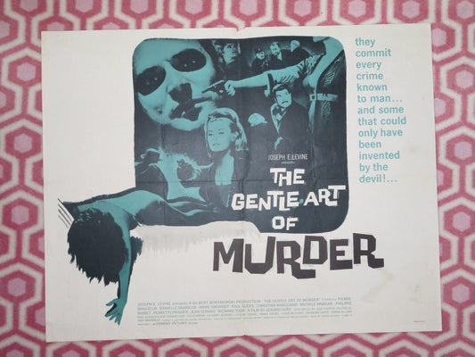 THE GENTLE ART OF MURDER/ CRIME DOES NOT PAY US HALF SHEET (22"x 28") POSTER '62