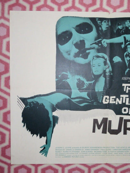 THE GENTLE ART OF MURDER/ CRIME DOES NOT PAY US HALF SHEET (22"x 28") POSTER '62