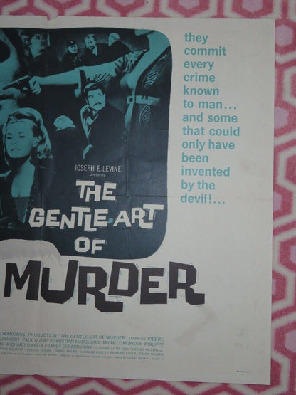 THE GENTLE ART OF MURDER/ CRIME DOES NOT PAY US HALF SHEET (22"x 28") POSTER '62