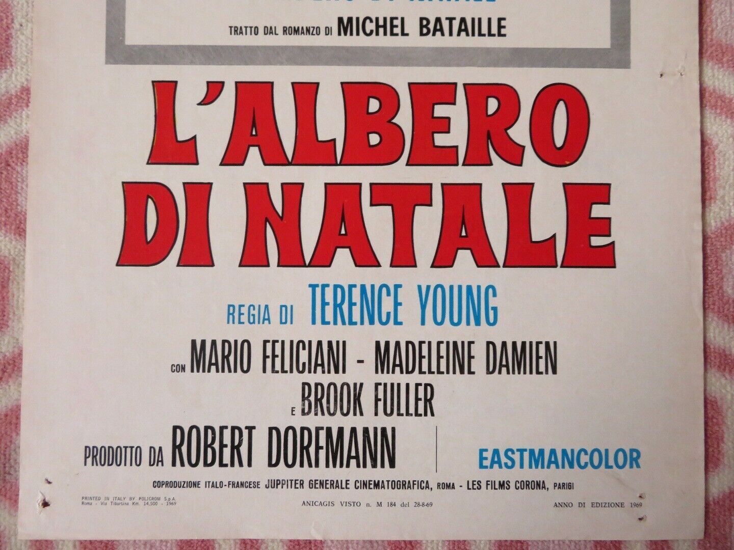 L'ALBERO DI NATALE / The Christmas Tree ITALIAN LOCANDINA (27.5"x13") POSTER '69