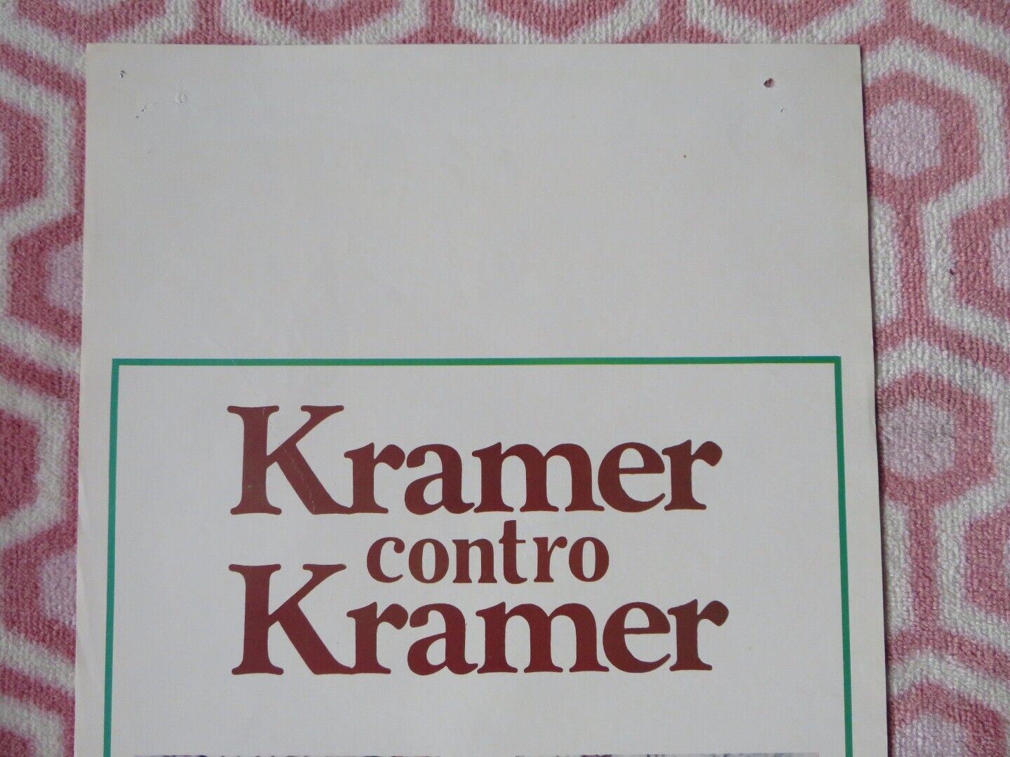 KRAMER CONTRO KRAMER /Kramer vs. Kramer ITALIAN LOCANDINA (27.5"x13") POSTER '79