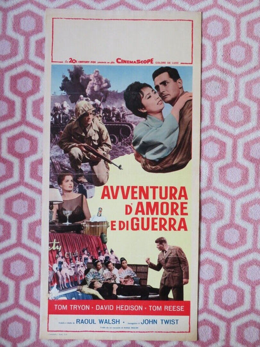 AVVENTURA D'AMORE E DI GUERRA ITALIAN LOCANDINA (27.5"x13") POSTER T TRYON '61