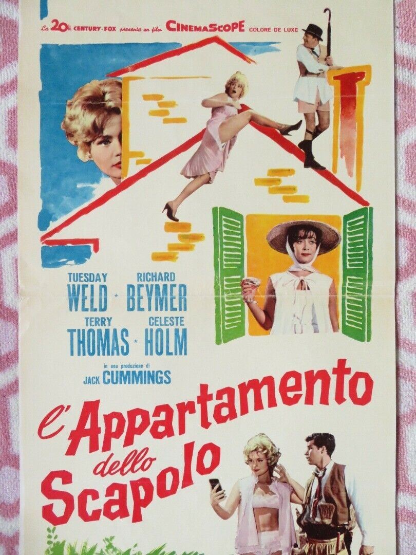 L'APPARTAMENTO DELLO SCAPOLO ITALIAN LOCANDINA (27.5"x13") POSTER T WELD '61