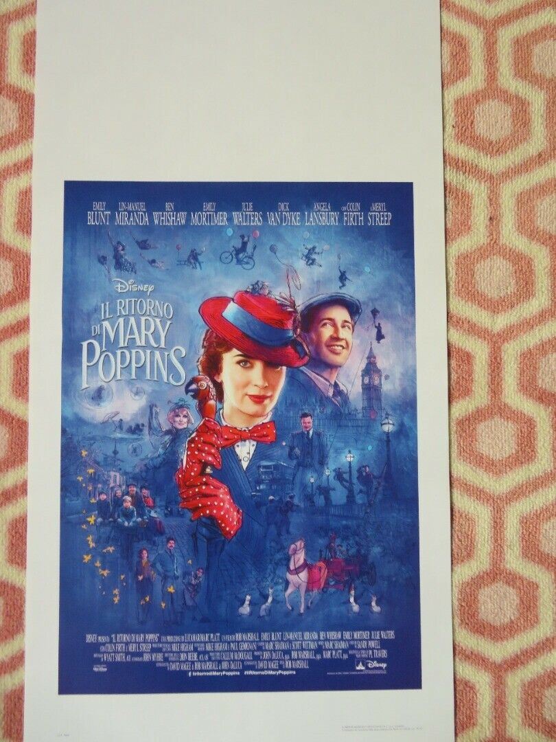 MARY POPPINS RETURNS ITALIAN LOCANDINA (27.5"x13") POSTER DISNEY 2018