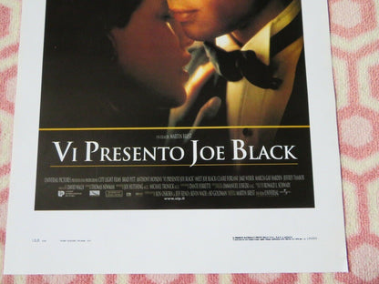 MEET JOE BLACK ITALIAN LOCANDINA (27.5"x13.5") POSTER  BRAD PITT A. HOPKINS 1999