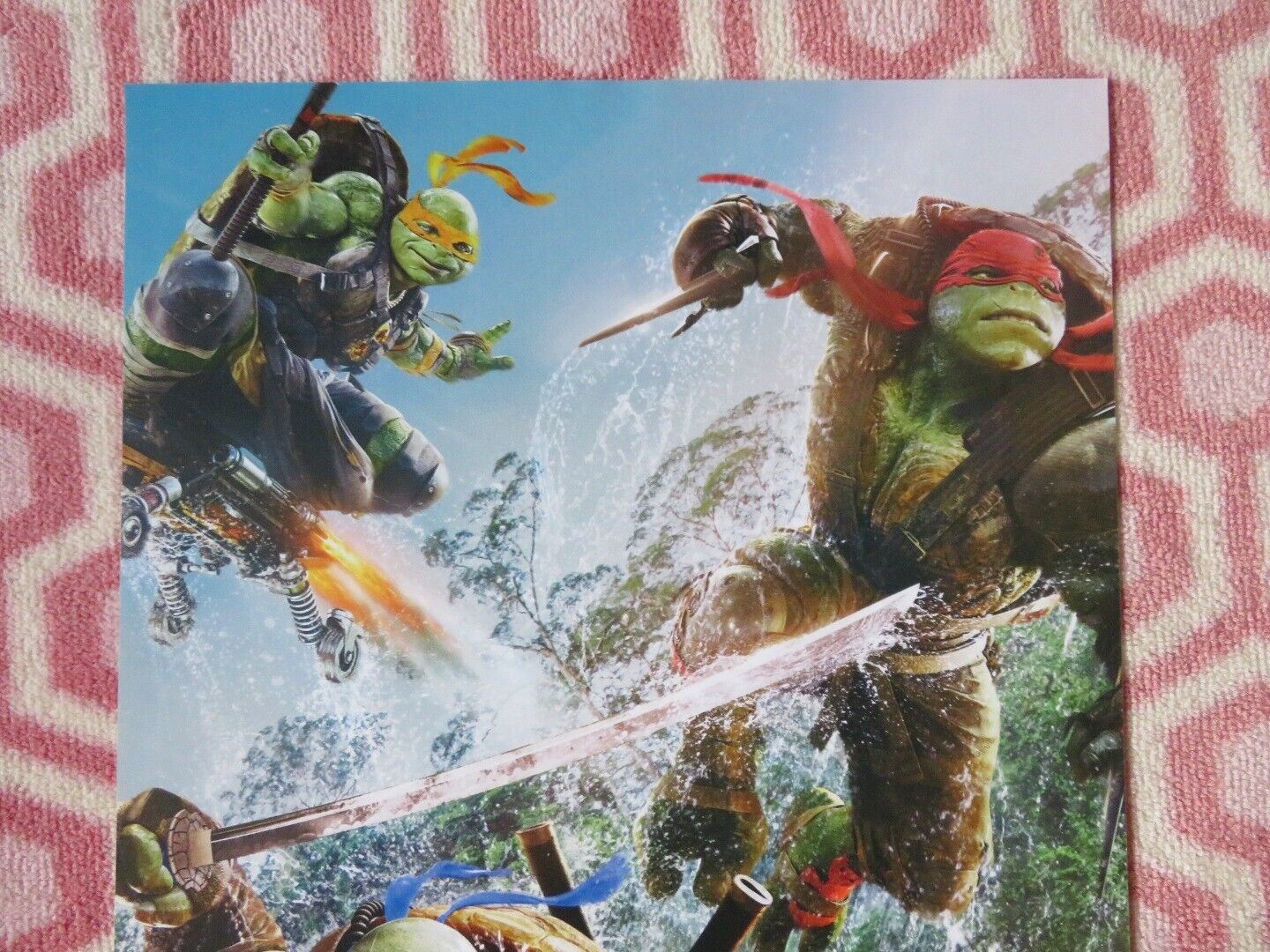 TEENAGE MUTANT NINJA TURTLES 2 ITALIAN LOCANDINA (26.5"x12.5") POSTER 2016