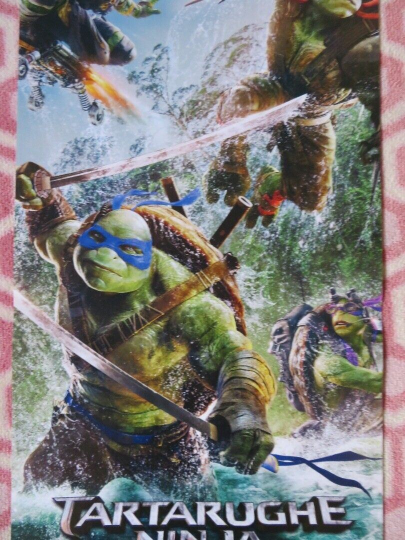 TEENAGE MUTANT NINJA TURTLES 2 ITALIAN LOCANDINA (26.5"x12.5") POSTER 2016