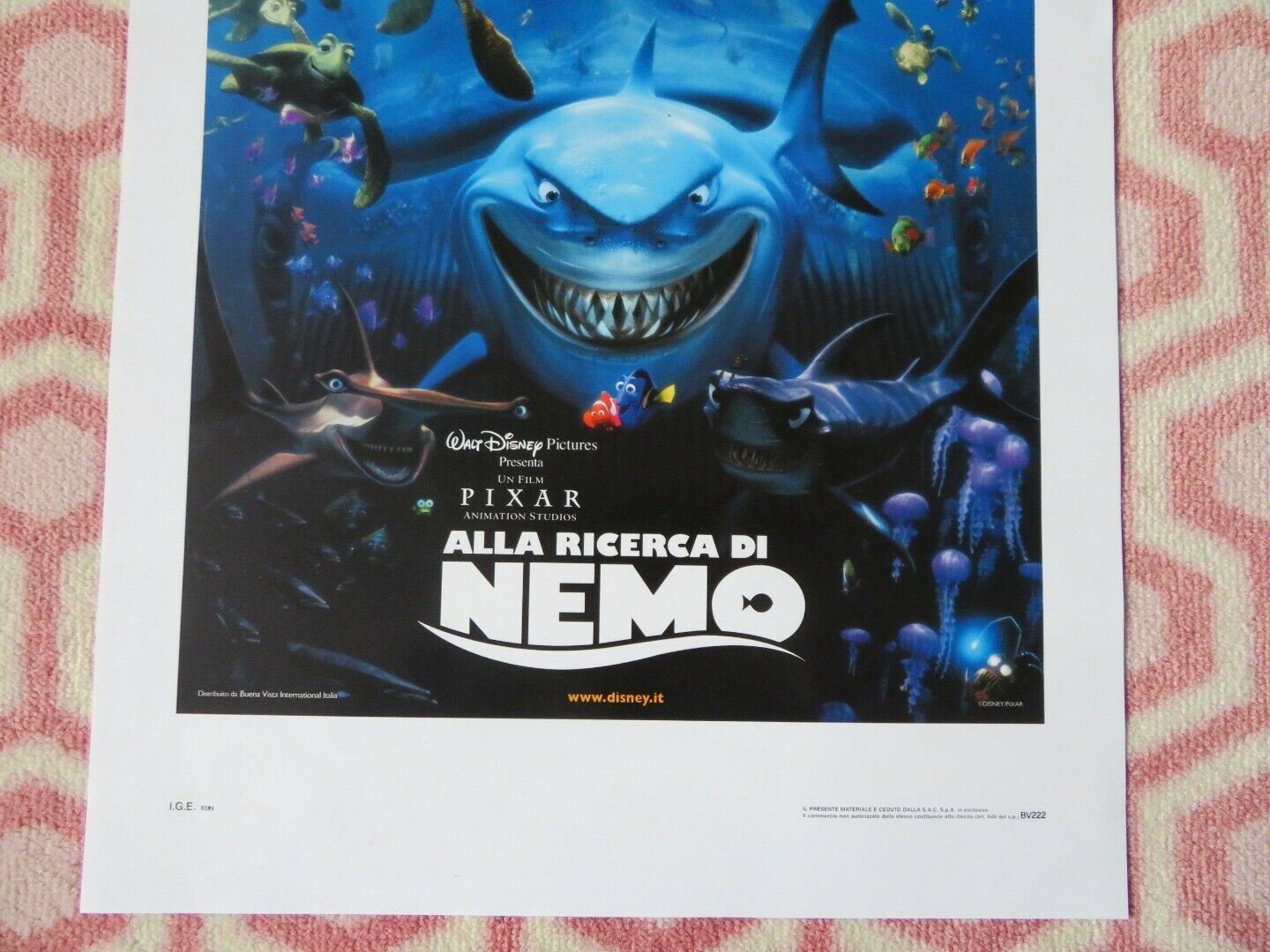 ALLA RICERCA DI NEMO / Finding Nemo ITALIAN LOCANDINA (27.5"x13") POSTER 2003