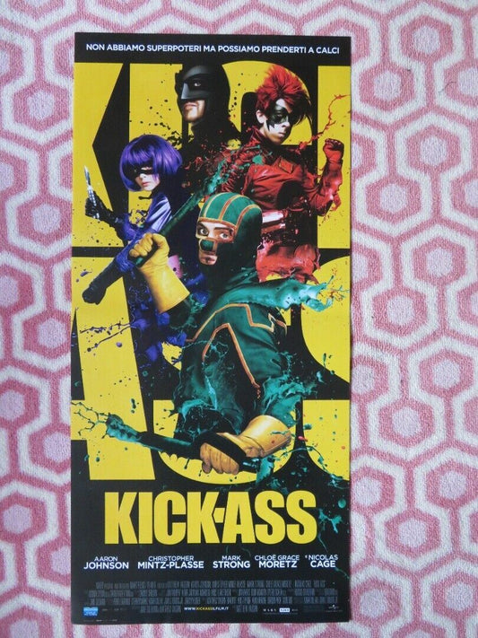 KICK-ASS  ITALIAN LOCANDINA (26.5"x12.5") POSTER NICOLAS CAGE AARON JOHNSON 2010