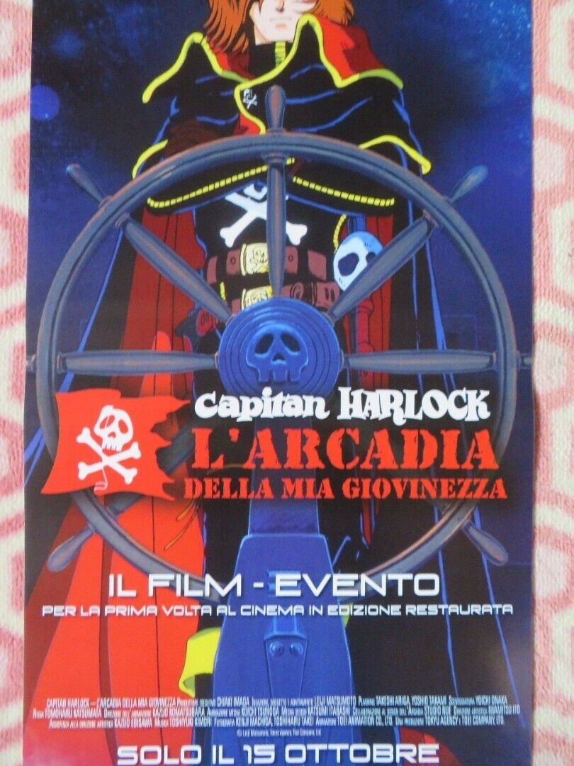 CAPITAN HARLOCK L'ARCADIA DELLA.. ITALIAN LOCANDINA (26.5"x12.5") POSTER  2014