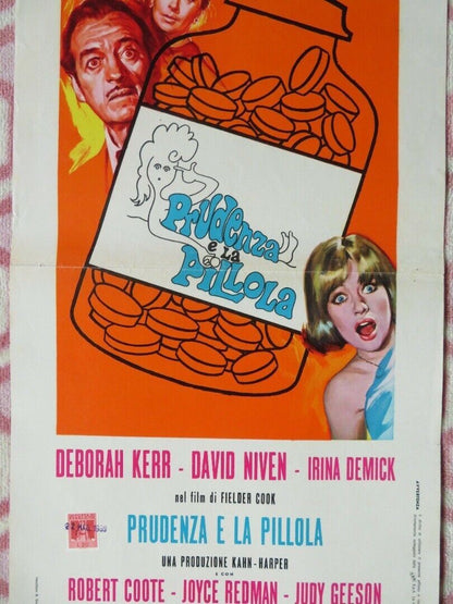 PRUDENZA E LA PILLOLA ITALIAN LOCANDINA (27.5"x13") POSTER DEBORAH KERR 1969