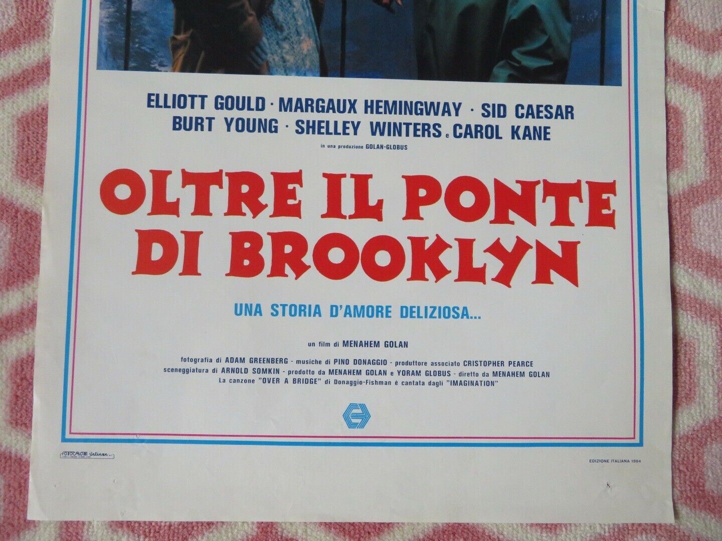 OLTRE IL PONTE DI BROOKLYN CANNON ITALIAN LOCANDINA (27.5"x13") POSTER 1984