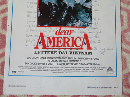 DEAR AMERICA: Letters from home  ITALIAN LOCANDINA (27.5"x13.5") POSTER 1988