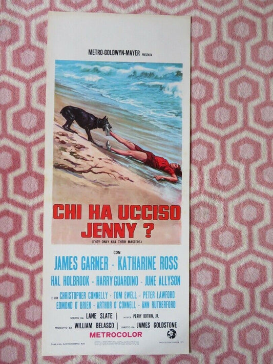 CHI HA UCCISO JENNY?  ITALIAN LOCANDINA (27.5"x12") POSTER JAMES GARNER 1973