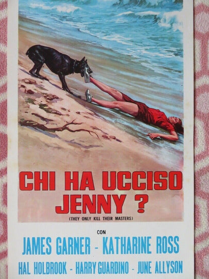 CHI HA UCCISO JENNY?  ITALIAN LOCANDINA (27.5"x12") POSTER JAMES GARNER 1973