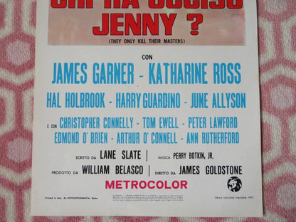 CHI HA UCCISO JENNY?  ITALIAN LOCANDINA (27.5"x12") POSTER JAMES GARNER 1973