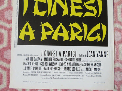 I CINESI A PARIGI / Chinese in Paris ITALIAN LOCANDINA (27.5"x13") POSTER 1974