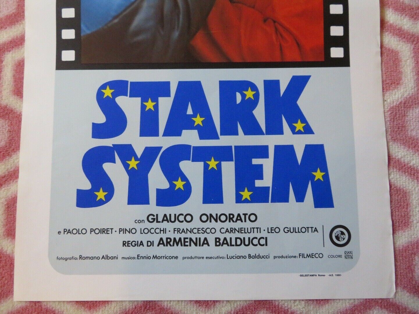 STARK SYSTEM  ITALIAN LOCANDINA (27.5"x13") POSTER GIAN MARIA VOLONTE' 1980