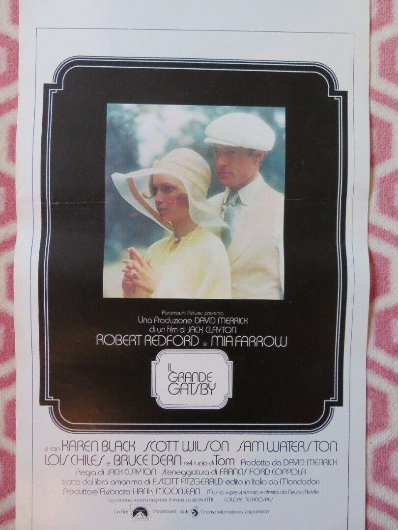 IL GRANDE GATSBY / The Great Gatsby  ITALIAN LOCANDINA (27.5"x13") POSTER 1974