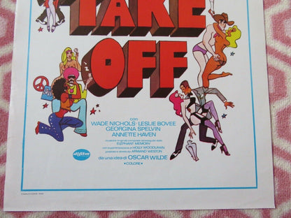 TAKE OFF  ADULT ITALIAN LOCANDINA (27.5"x13") POSTER LESLIE BOVEE 1978