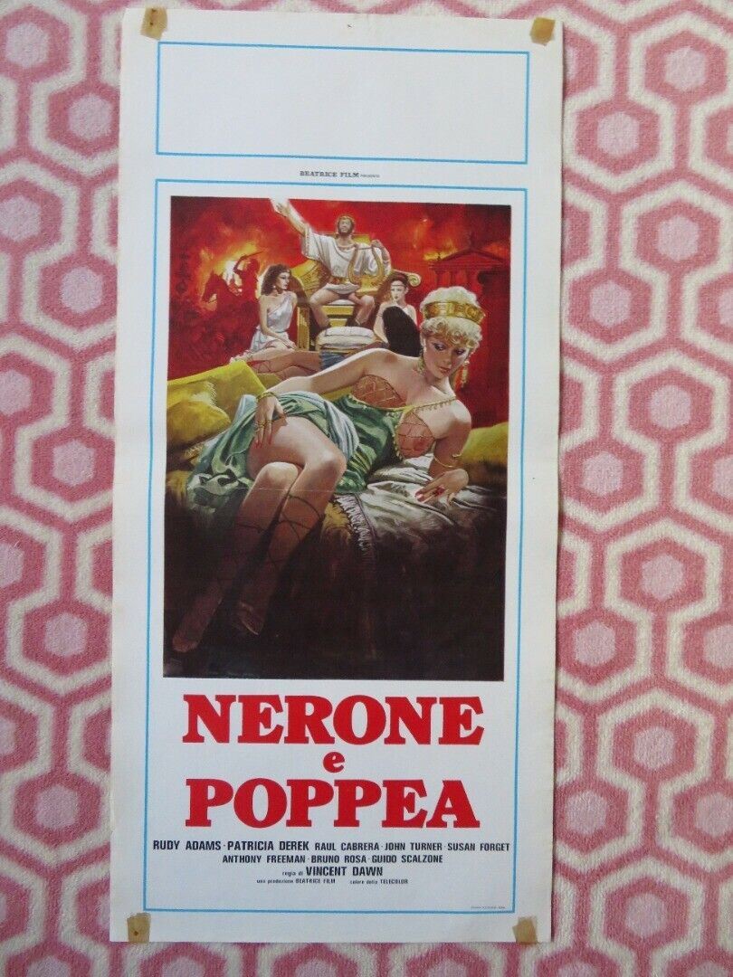 NERONE E POPPEA  ITALIAN LOCANDINA (27.5"x13") POSTER RUDY ADAMS 1982