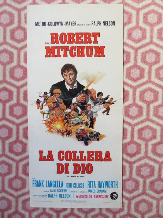 LA COLLERA DI DIO/ THE WRATH OF GOD  ITALIAN LOCANDINA (27.5"x13") POSTER 1972