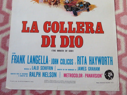 LA COLLERA DI DIO/ THE WRATH OF GOD  ITALIAN LOCANDINA (27.5"x13") POSTER 1972