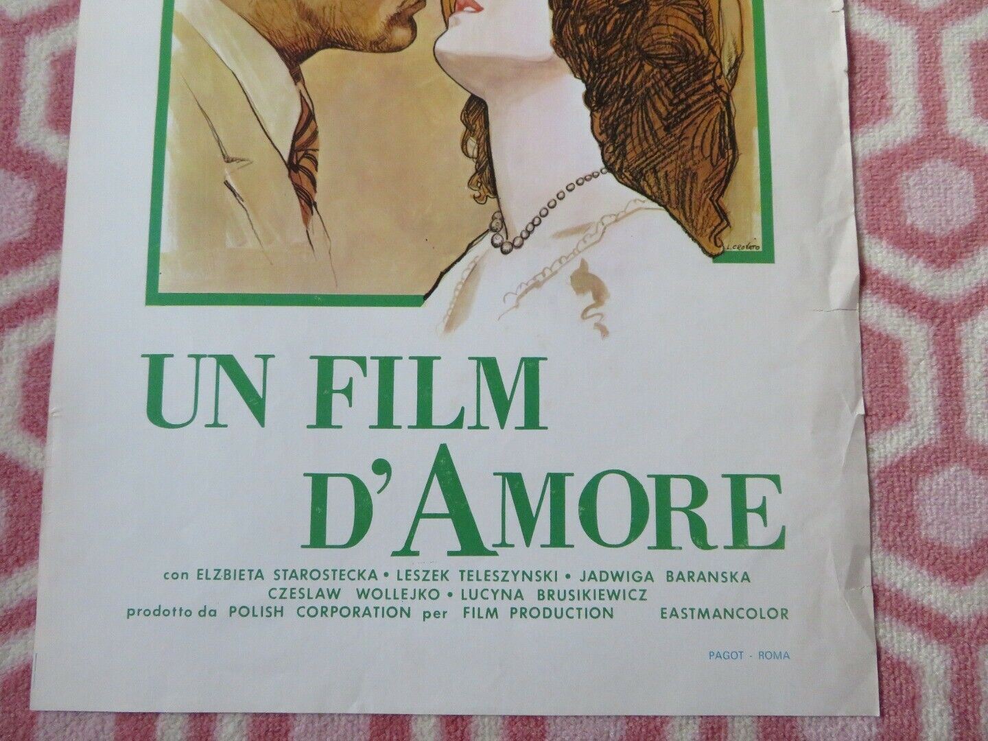 UN FILM D'AMORE /  The Leper  ITALIAN LOCANDINA (27.5"x13") POSTER 1982