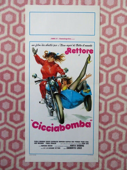 CICCIABOMBA  ITALIAN LOCANDINA (27.5"x13") POSTER PAOLA BORBONI 1982