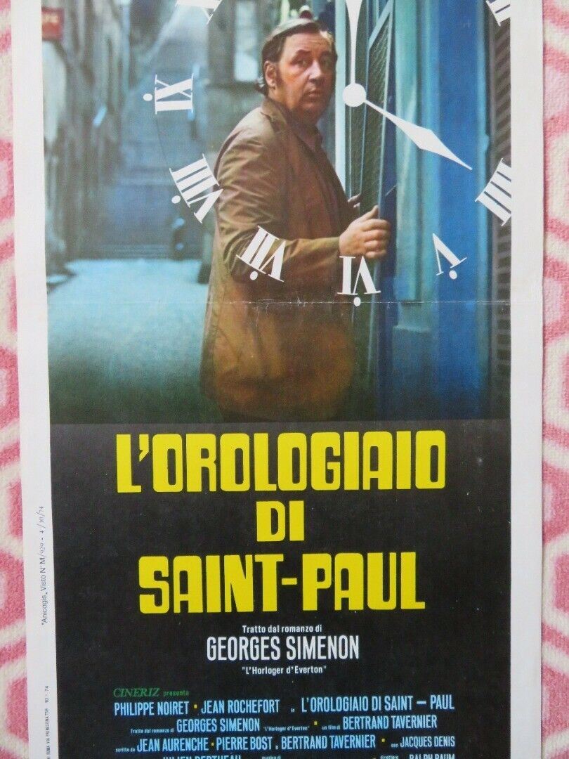 L'OROLOGIAIO DI SAINT-PAUL ITALIAN LOCANDINA (27.5"x13") POSTER P NOIRET 1974