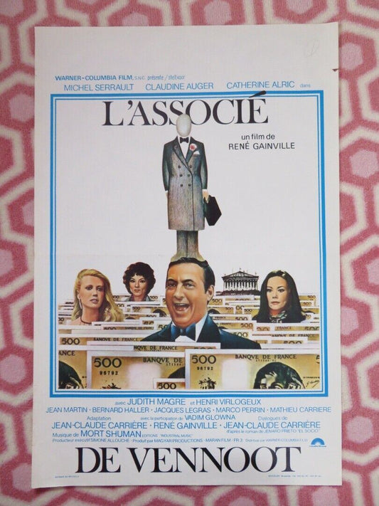 L'ASSOCIE BELGIUM (21.5"x 14.5") POSTER 1979 MICHEL SERRAULT CLAUDINE AUGER