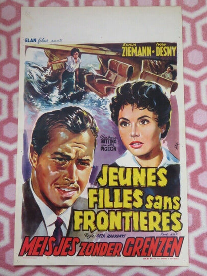 JEUNES FILLES SANS FRONTIERES BELGIUM (21.5"x 14") POSTER SONJA ZIEMAN 1955