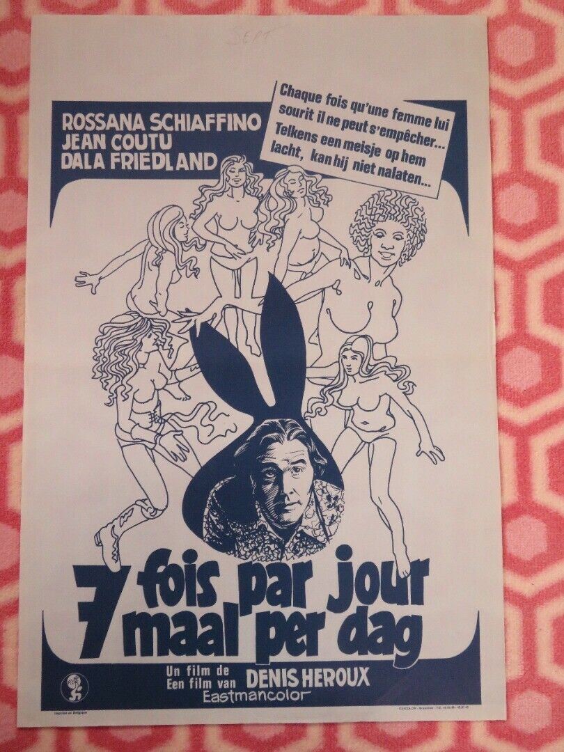 7 FOIS PAR JOUR MAAL PER DAG BELGIUM (21.5"x14.5") POSTER ROSSANA SCHIAFFINO