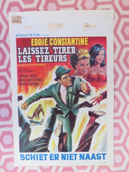 LAISSEZ TIRER LES TIREURS  BELGIUM (21.5"x14.5") POSTER EDDIE CONSTANTINE