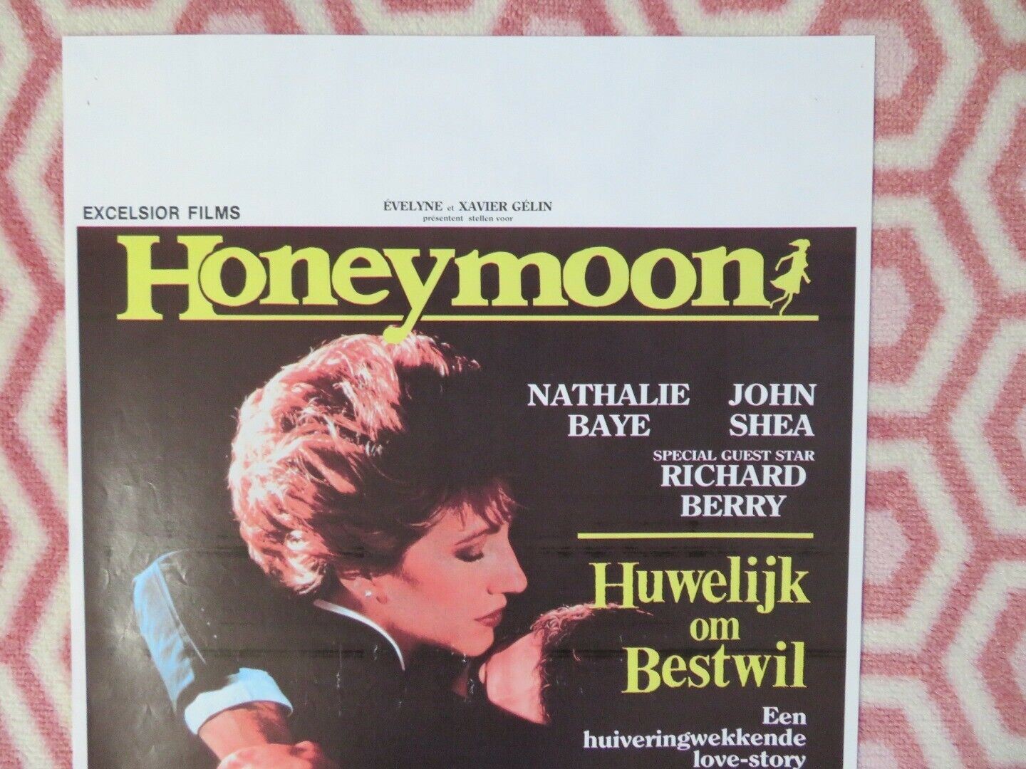 HONEYMOON BELGIUM (20.5"x13") POSTER NATHALIE BAYE JOHN SHEA 1985