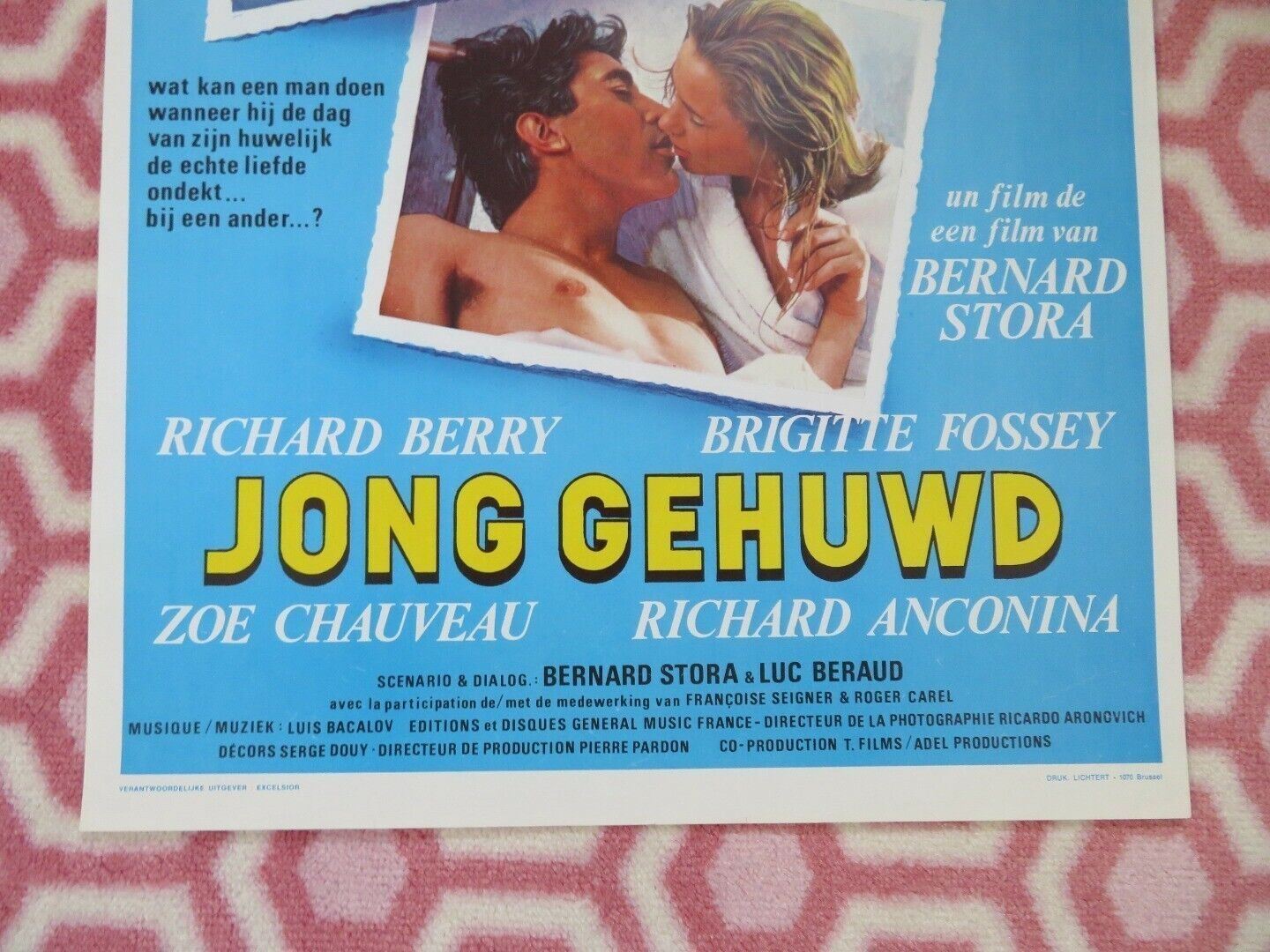 LE JEUNE MARIE BELGIUM (21"x14") POSTER RICHARD BERRY BRIGITTE FOSSEY 1983