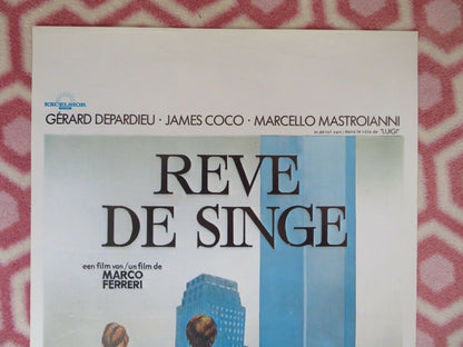 REVE DE SINGE/ Bye Bye Monkey BELGIUM (21"x14") POSTER GERARD DEPARDIEU 1978