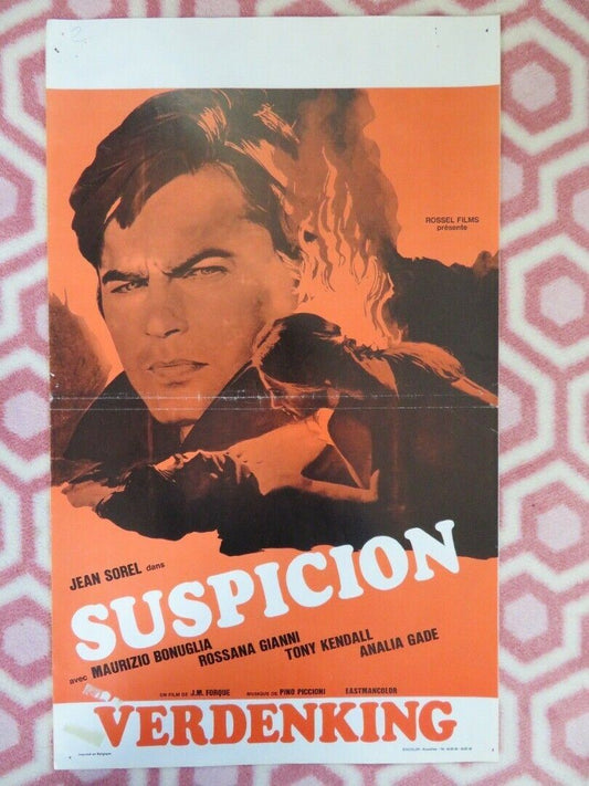 SUSPICION/ In the Eye of the Hurricane BELGIUM (21.5"x13") POSTER JEAN SOREL '71