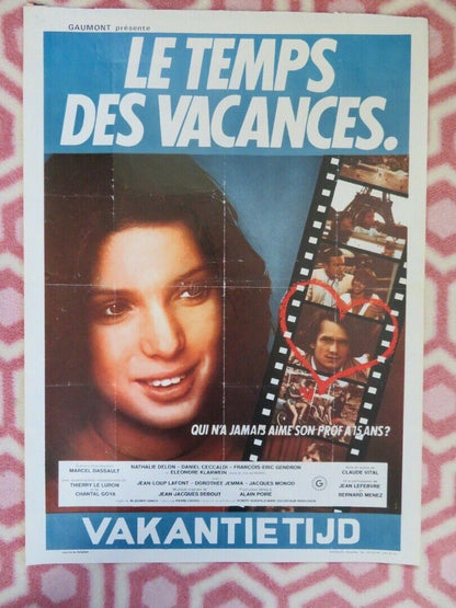 LES TEMPS DES VACANCES BELGIUM (19.5"x14") POSTER NATHALIE DELON 1979